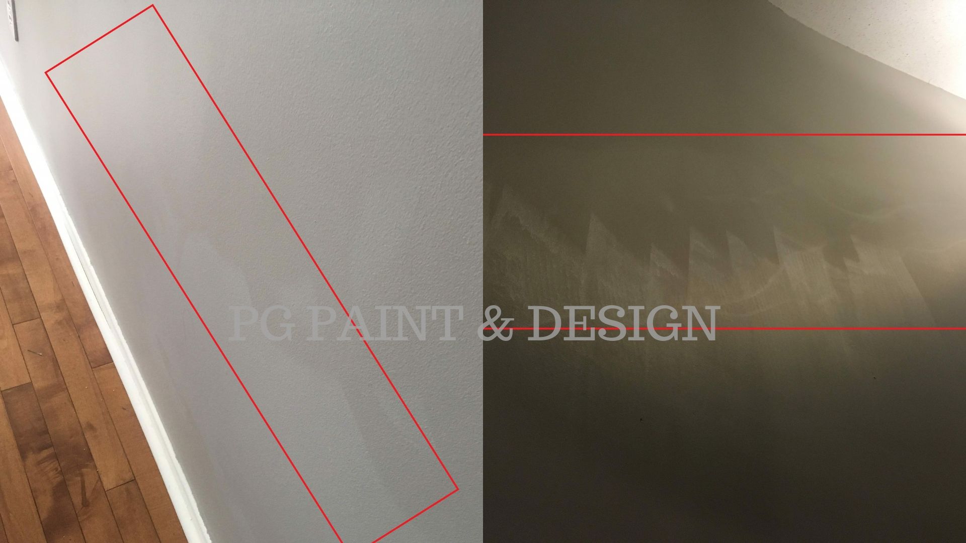 interior paint on walls with damage from cleaning