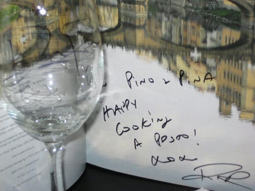 cookbook signed by chef david rocco for PG PAINT & DESIGN 