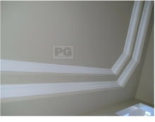 white painted trim and crown moulding 