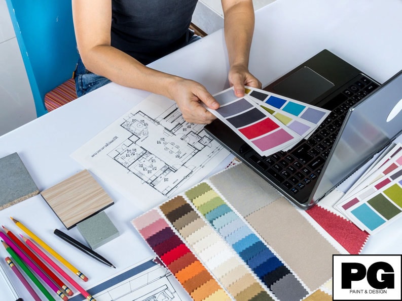 paint colour consultation with colour samples for interior and exterior painting by Ottawa painters PG PAINT & DESIGN 