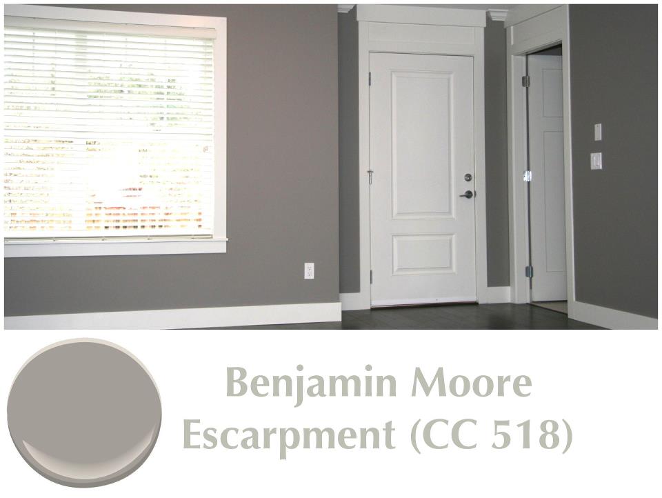 Popular Paint Colour Benjamin Moore Escarpment Gray CC-518 used by painting company in Ottawa PG Paint & Design house painters