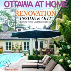magazine cover of Ottawa at Home Magazine featuring PG Paint & Design Ottawa House Painters