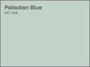 sample of paint colour from benjamin moore paints hc-144 palladian blue
