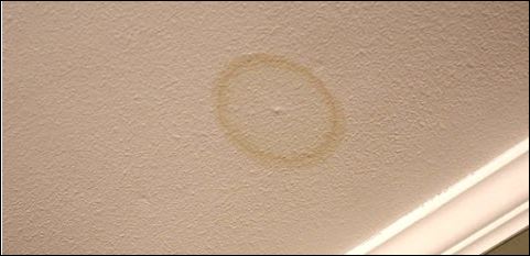 water stain on stipple ceiling