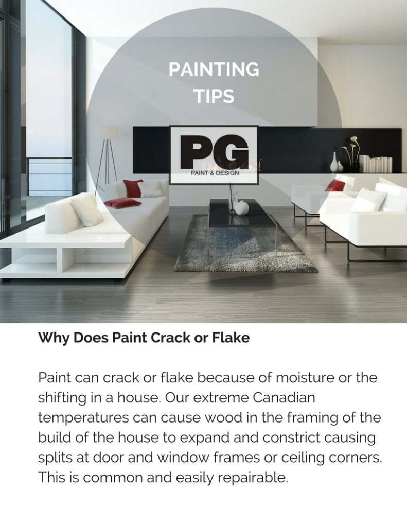 why does paint crack or flake is explained by PG Paint & Design Ottawa House Painters in painting tips