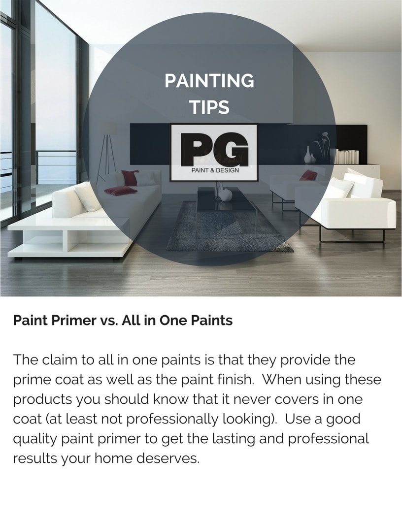 using paint primer vs all in one paints recommendations from PG Paint & Design Ottawa house painters