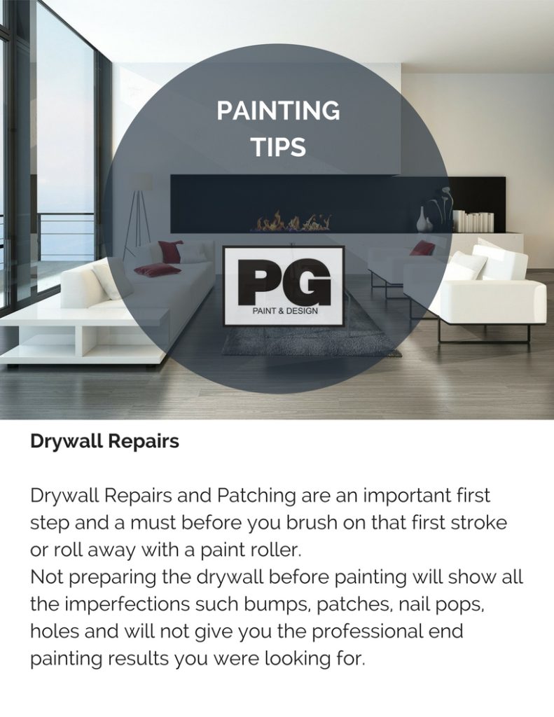 drywall and painting tips from PG PAINT & DESIGN Ottawa House Painters