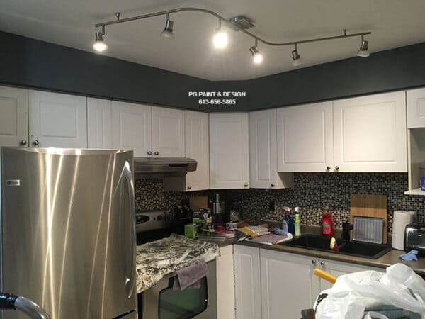 interior painting kitchen house in Ottawa by painters PG PAINT & DESIGN