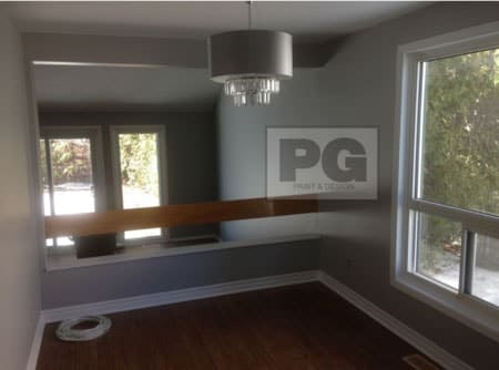 interior painting of dining room and living room in Barrhaven, Ottawa by PG PAINT & DESIGN painters 